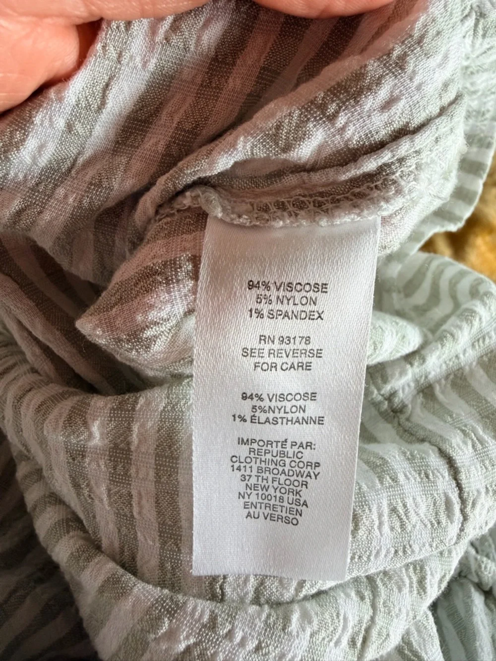 Gray Striped Ruffle Sleeve Flowy Top - Picture 6 of 7